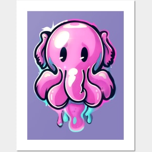 Enchanted Octo-Elephant Tee Posters and Art